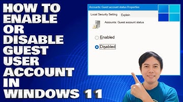 How To Enable or Disable Guest User Account in Windows 10/11