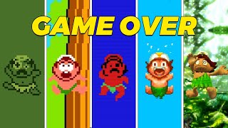 Adventure Island (1986) All Death Animations   Game Over Screens