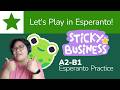 Rusty Esperanto (A2–B1) 🎮 Sticky Business | Ludu kun Mi!