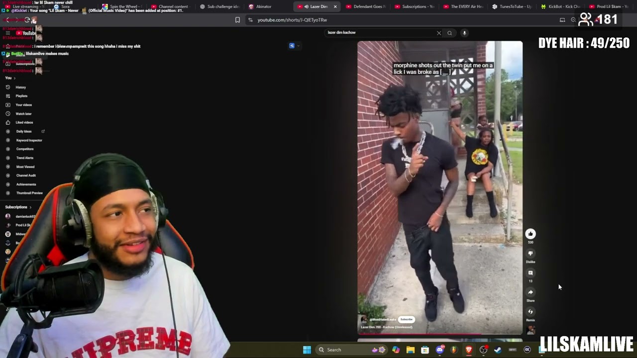 LAZER DIM 700 - KACHOW (Prod. Lil $kam) | LILSKAMLIVE REACTS