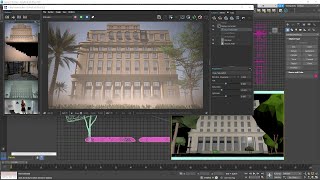 VRAY 3DS Videocourse - 13 - Rendering Exteriors, Buckets, AA, AO, Denoise, Exposure, Section, Fog