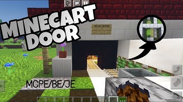 Minecraft easy MINECART DOOR tutorial. MCPE/BE/JE