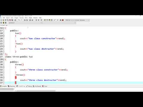 constructor and destructor calls in multilevel inheritance