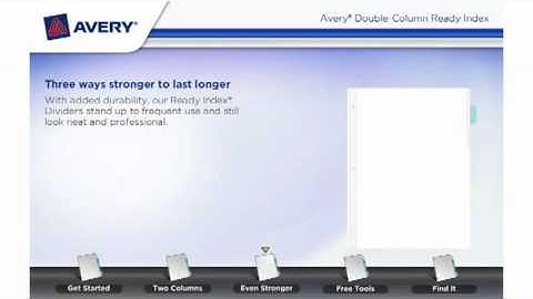 Avery Double-Column Ready Index Dividers