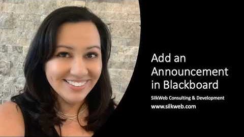 Adding an Announcement in Blackboard