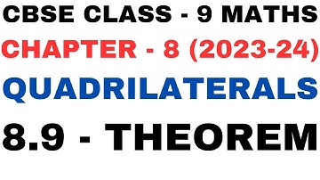 Theorem 8.9 l Chapter 8Quadrilaterals l PropertiesofParallelogram l Class9th Maths lNEW NCERT2023-24