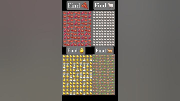 find all 4 of them🐕🦞🐥🐑 #emoji #emojichallenge