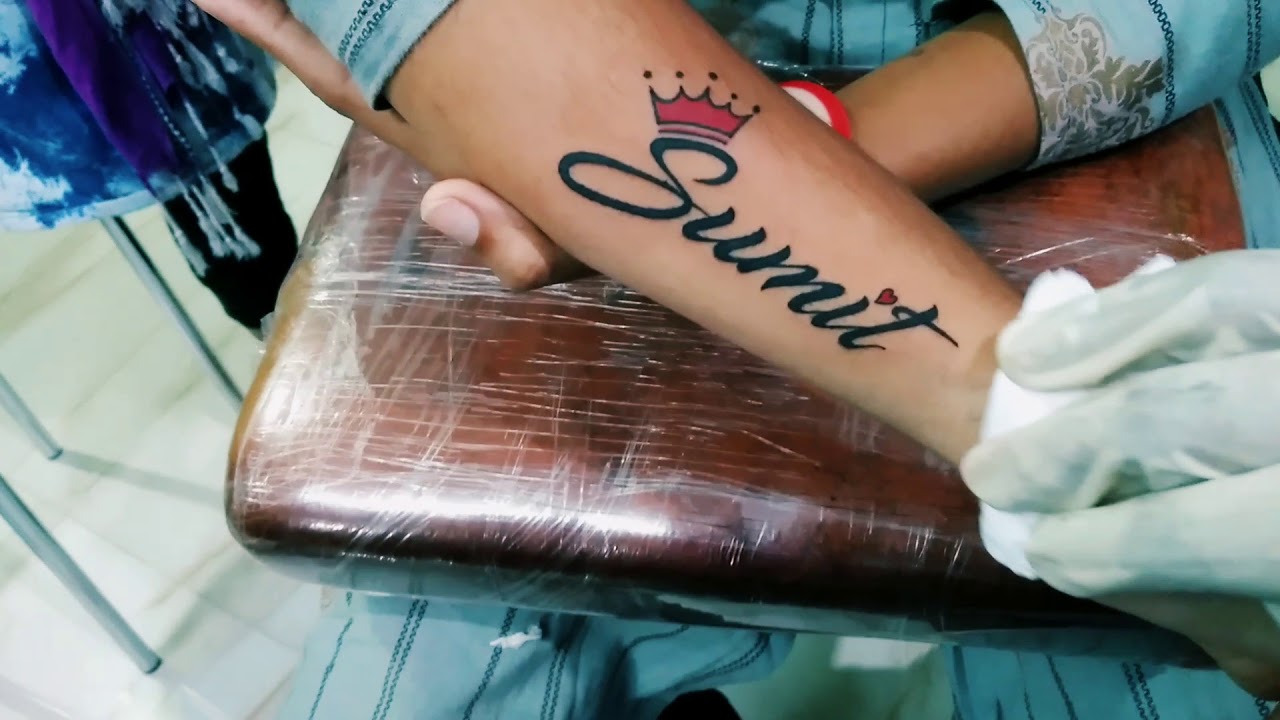 Sparsh Tattoo Studio wardha - Hello everyone, if u like my any tattoos plz  share and support me.. Text name with crown Tattoo tattooed by sumit leader  at sparsh tattoo studio... Add:
