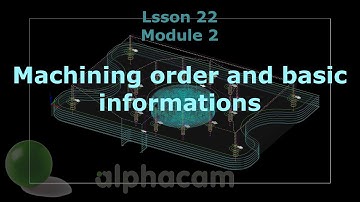 Machining order and basic info - Alphacam Training 23