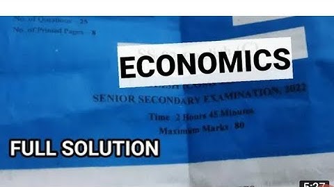 Rbse class 12th economic paper 2022 answer key//Rbse class 12th economic paper solution