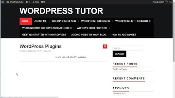 WordPress Drop Down Menu