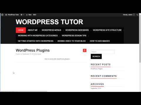 WordPress Drop Down Menu
