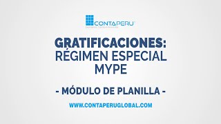 MÓDULO DE PLANILLA | GENERACIÓN DE GRATIFICACIÓN DE RÉGIMEN ESPECIAL -  MYPE