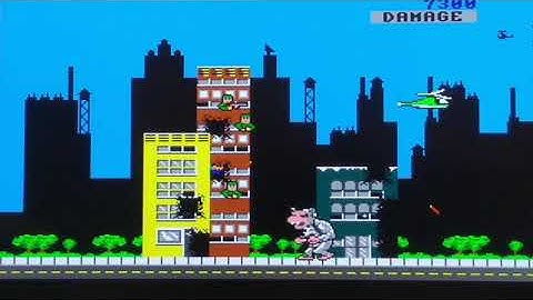 Rampage playing on the MiSTer CoCo 3 Clone