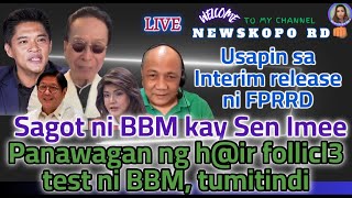 Sagot Ni Bbm Kay Sen Imee Panawagan Sa H Follicl3 Test Ni Bbm, Tumitindilatest Video Ni Zaldy