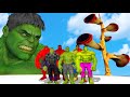 TEAM HULK VS GIANT ANGRY SIREN HEAD ARMY SUPERHEROES BATTLE 