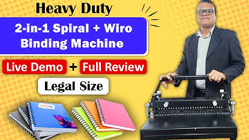 Heavey Duty 2 in 1 Wiro + Spiral Binding Machine | Live Demo + Full Review | Legal Size