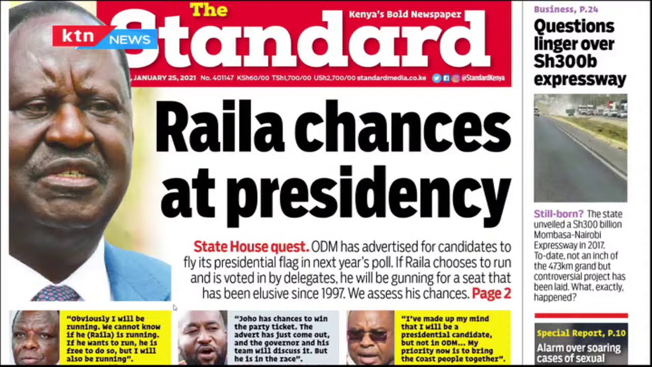 Raila Chances At Presidency Ruto Defends Uhuru Over Raila Attacks Press Review Youtube