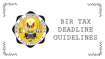 BIR Deadlines Excel File #bir #birtutorials