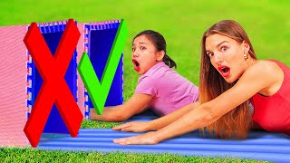 謎の箱に飛び込もう！災難はどっち？ || 123 GO! CHALLENGEの爆笑チャレンジ