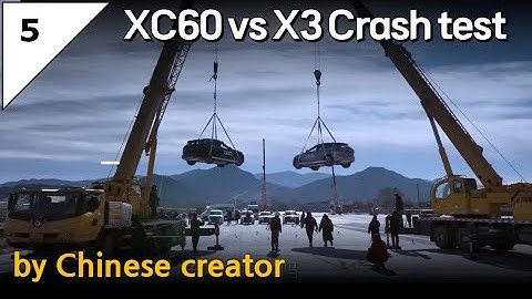 24. XC60 vs X3 crash test focus on A-pillar strength