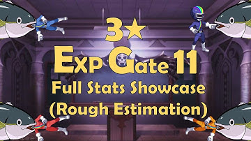 Exp Gate 11 (Level 2700) - Stats Breakdown for 3-star clear (Prism Ranger Strategy)