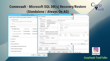 #Commvault #Microsoft #SQL DB(s) Recovery/Restore (Standalone / Always On AG)