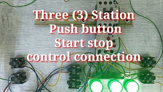 Three(3) station Push button start stop control connection(Tagalog)