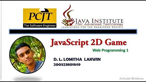JavaScript 2D Game Development - Java Institute