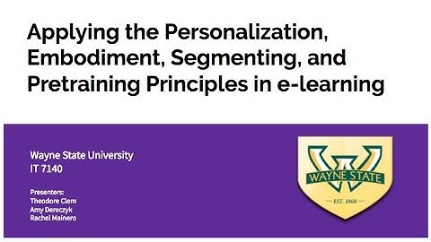 Principles of e-learning course design