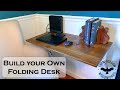 How To Build a Tiny House Style Folding Murphy Desk | Hand Tools Only