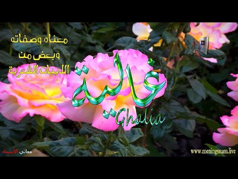 ما معنى اسم غالية وصفات حاملة هذا الاسم على قناة معاني الاسماء 