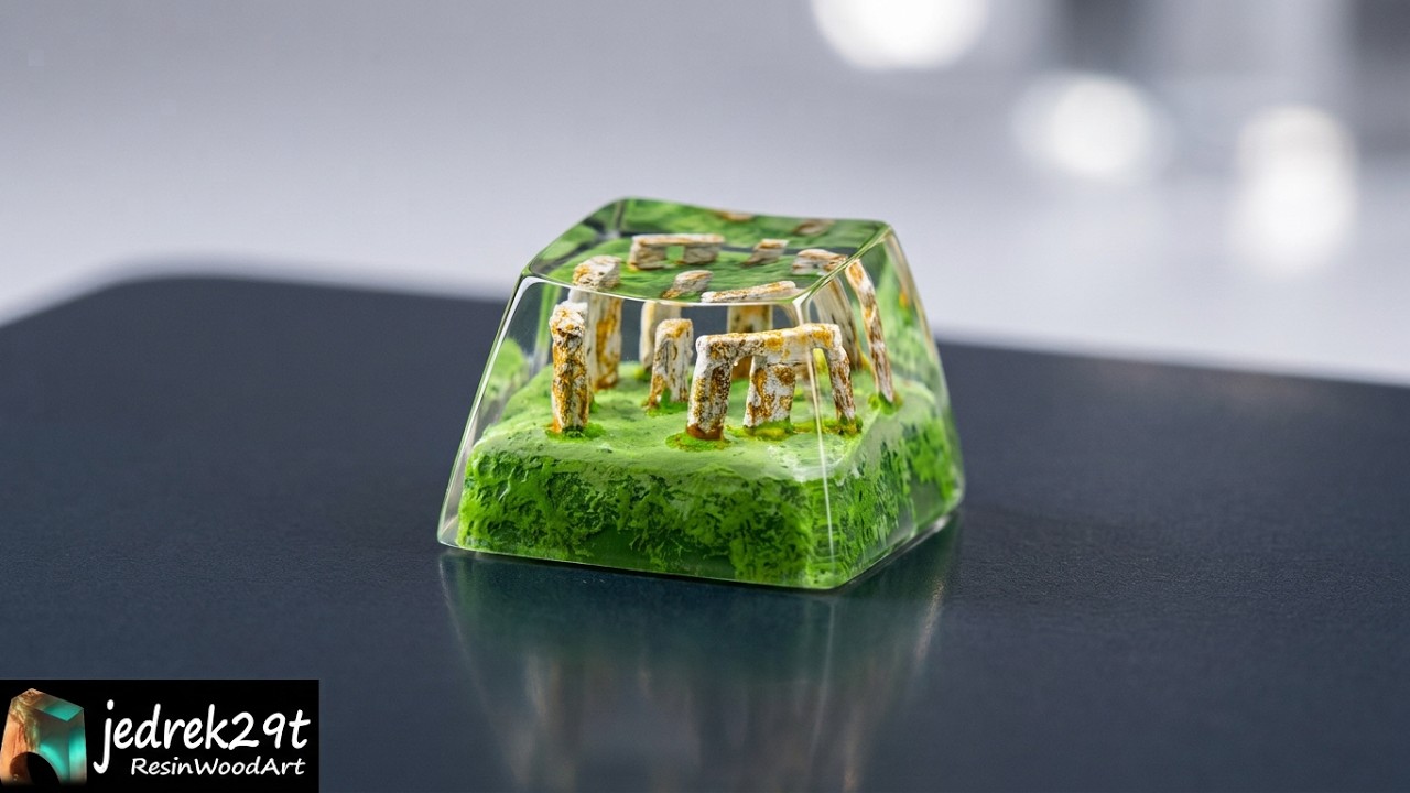 I Recreated the Ancient Wonder Stonehenge Inside an Epoxy Keycap