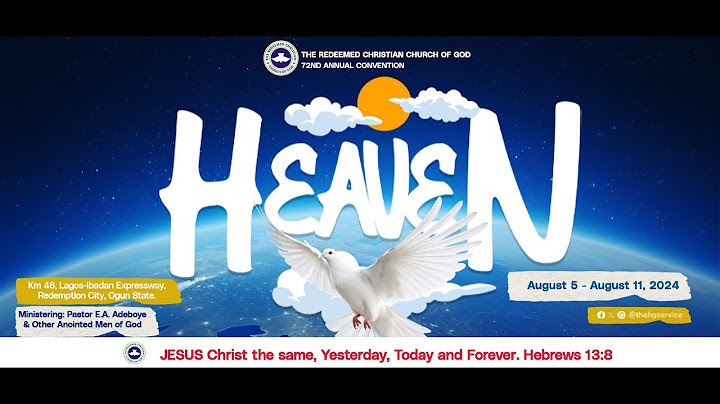 RCCG AUGUST 2024 HOLY GHOST SERVICE