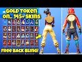 NEW "GOLD TOKEN" BACK BLING Showcased With 145+ SKINS! Fortnite BR (BEST GOLD TOKEN COMBOS)