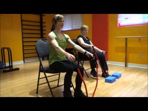 Cardio and strength on a chair #3. Resistance training.(for people with low body injury)