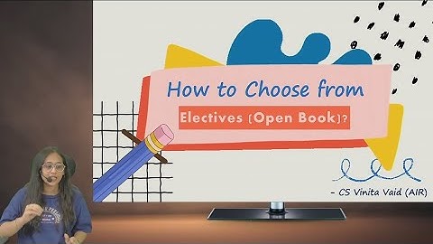 Which Elective Subject to be chosen | CS Professional | CS Vinita Vaid (AIR)