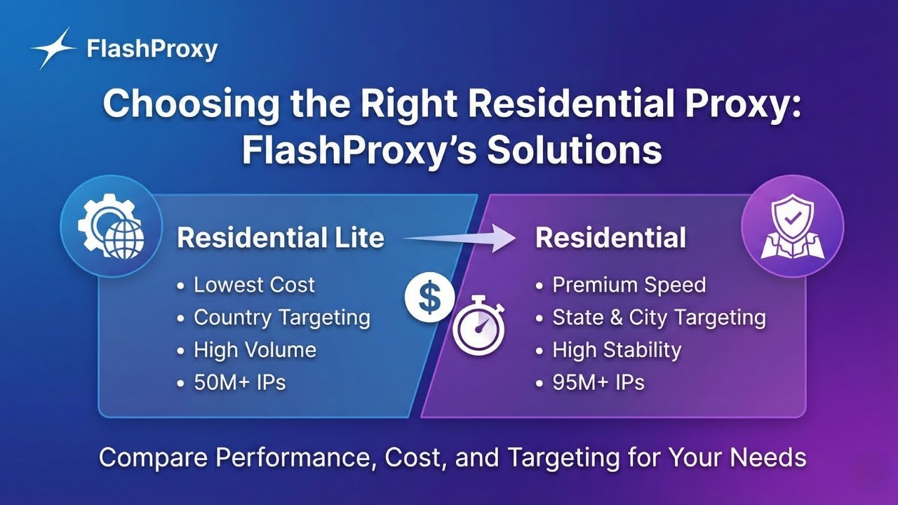 Residential Lite or Residential Proxies? FlashProxy Comparison