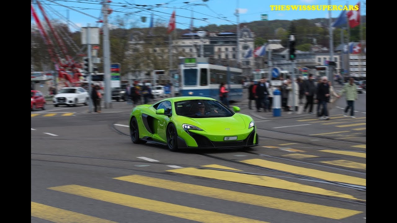 Supercars in Zurich March 2016 - 675 LT, 458 Speciale.... - YouTube