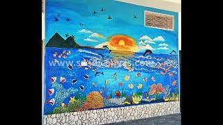 Wall Art Ideas | Sea Theme Based wall Art | Fomic Sheet Work Ideas