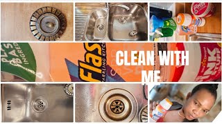⭐️HOW TO CLEAN A KITCHEN SINK WITH BAKING SODA ,PINK AND FLASH #cleaningmotivation #cleanwithme