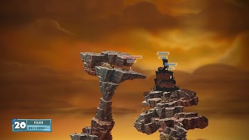 *109 damage* Dynamite + Sentry Gun Combo #1 | Worms W.M.D gameplay