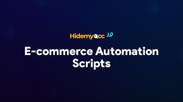 Hidemyacc Automation | Demo E-commerce Automation Scripts on Amazon, eBay, Etsy