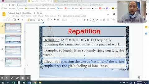 Figurative Language: Repetition (review mini-lesson/activity)