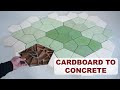 Making Custom Concrete Pavers using Cardboard!