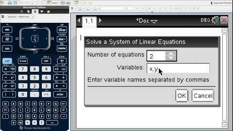 Solving Simultaneous Equations GDC