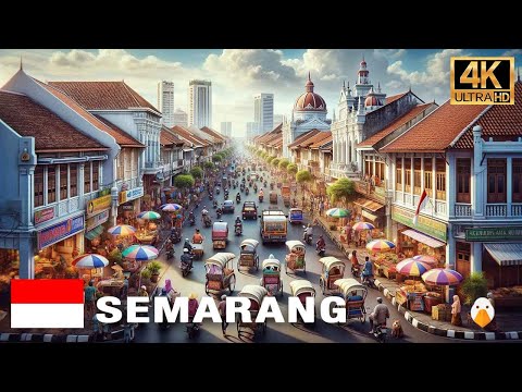 🇮🇩Semarang Walk Tour, Indonesia - Surprising Melting Pot of Cultures City (4K HDR)