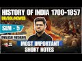 History of India 1700–1857 | DU SOL NCWEB | Semester 5 | Most Important Short Notes | English Medium