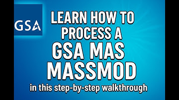 Learn how to process a GSA MAS MassMod in this step-by-step walkthrough.