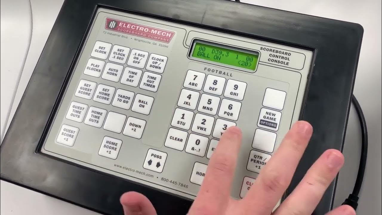 How to use an ElectroMech Football Scoreboard Control Console. YouTube